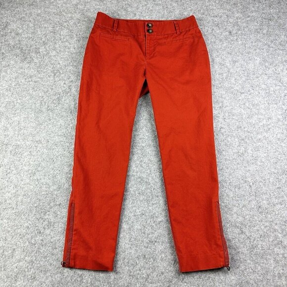 Cartonnier Pants - Anthropologie Cartonnier Charlie Ankle Pants Womens 4 Orange Career Boho Crop*
